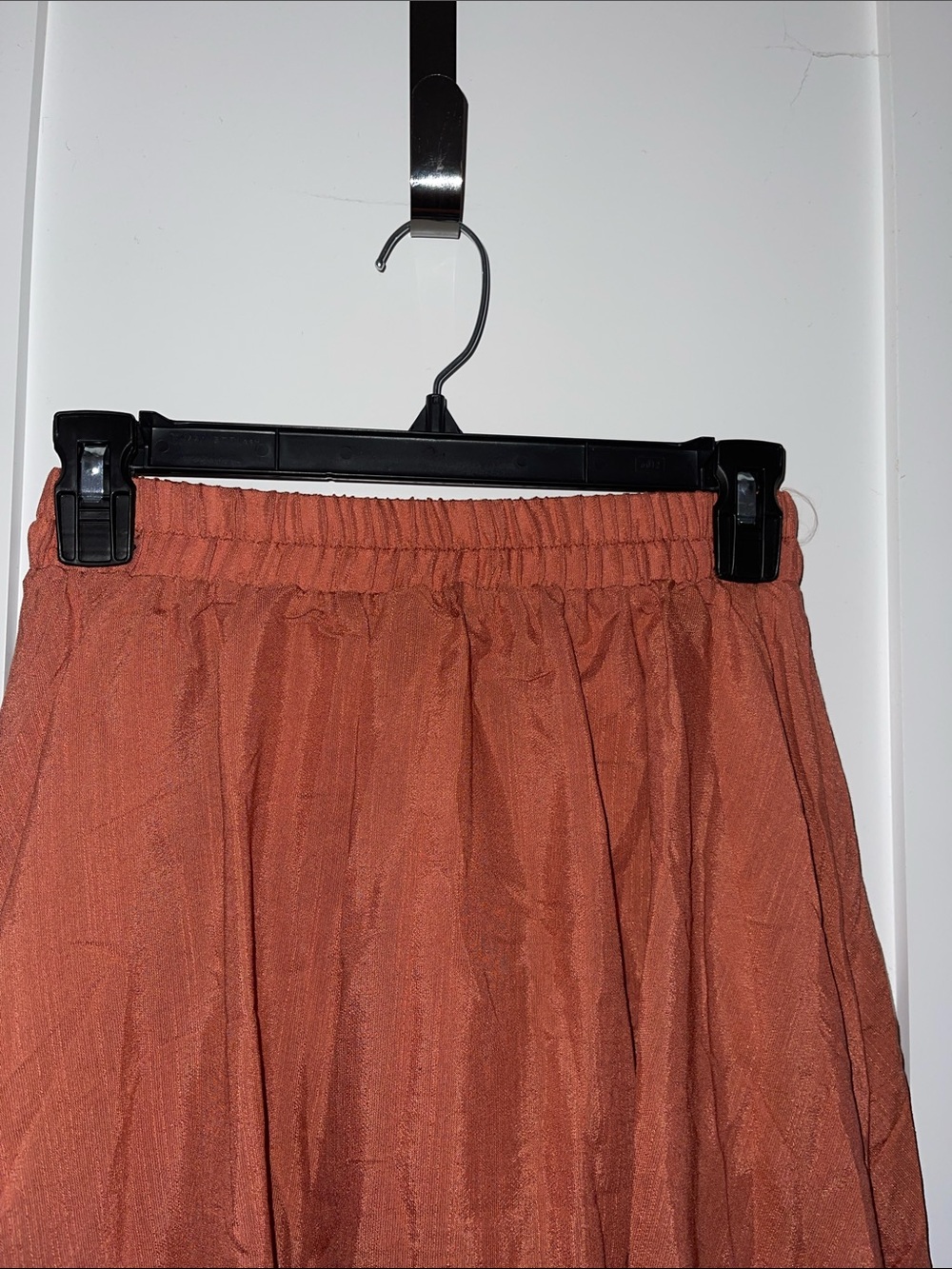Women's Rust Orange Maxi Skirt - Elastic Waist - Picture 3 of 3